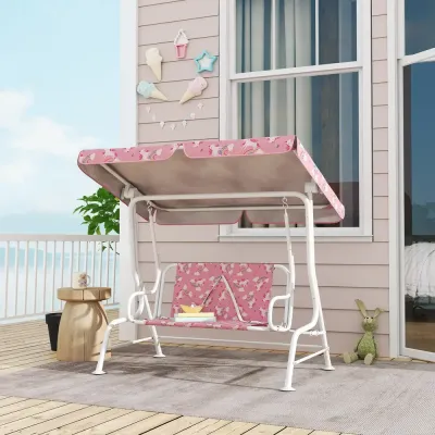 Barnhammock 2-Sits med Soltak, Rosa