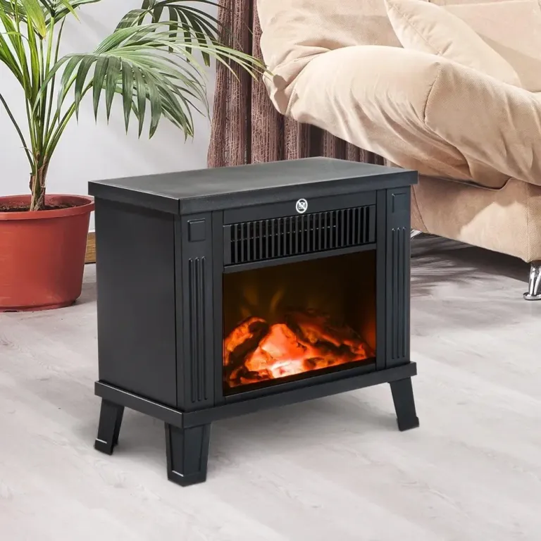 Elektrisk Väggkamin med LED-Flamma 34 x 17 x 31 cm