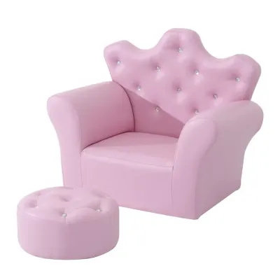 Barnfåtölj Mjuk Minisoffa 58 x 40,5 x 49 cm, Rosa