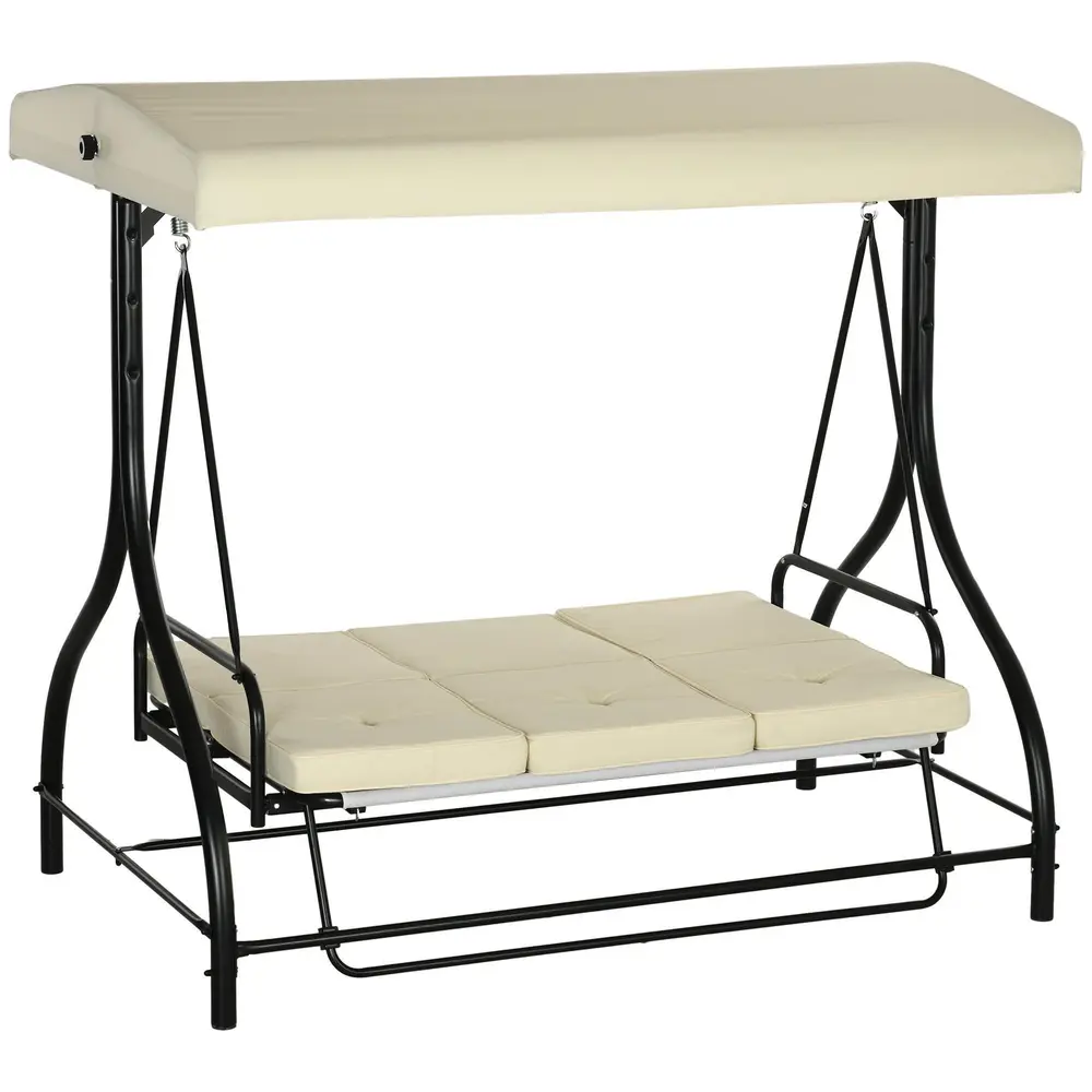 Hammock Trädgårdsgunga 3-Sits 2-i-1 195 x 117 x 175 Cm
