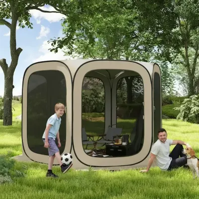 Pop-up Campingtält Bärbart med UPF50+ Skydd och Nätsidor