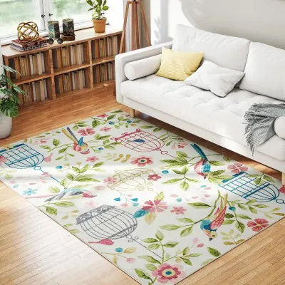 Country Rug Mångsidig i Polyester Lättskött Färgglad