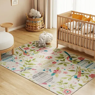 Country Rug Mångsidig i Polyester Lättskött Färgglad