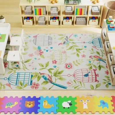 Country Rug Mångsidig i Polyester Lättskött Färgglad
