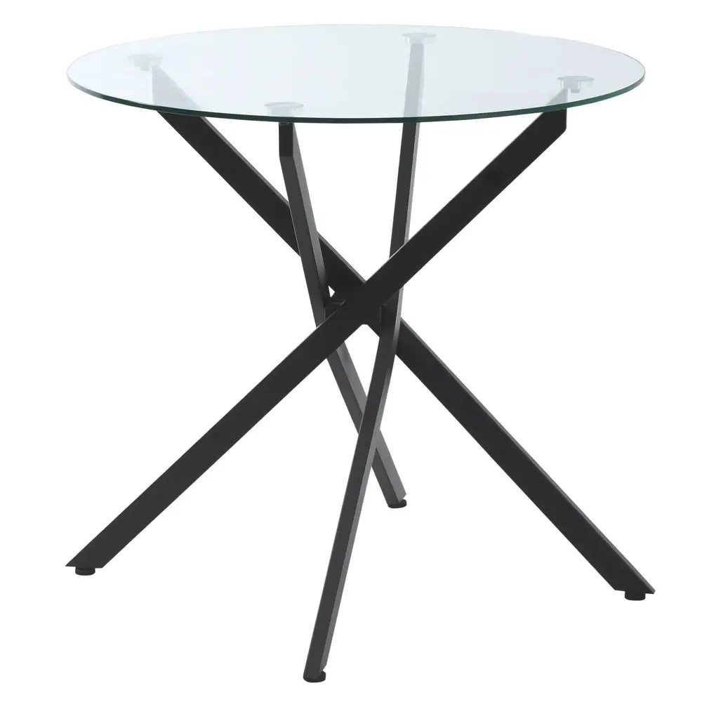 Matbord i Glas Köksbord med Härdat Glasskiva 80 Cm