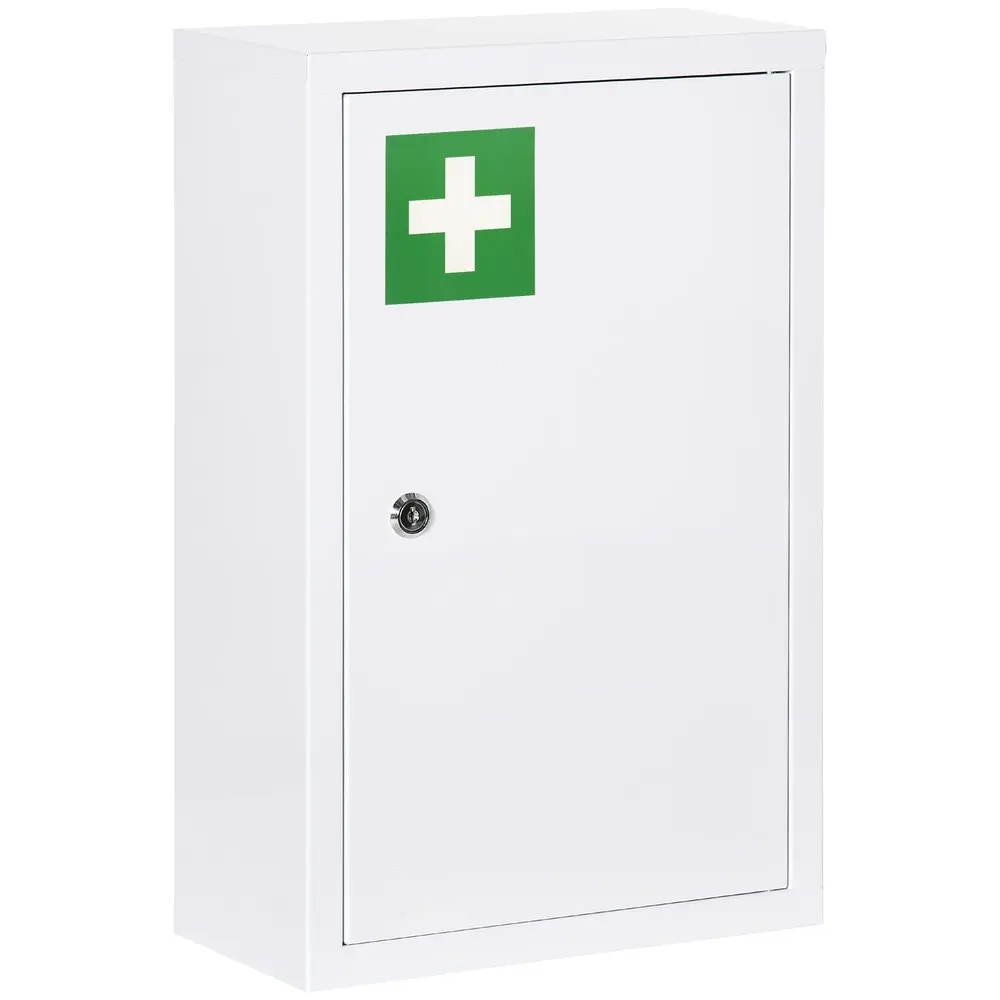 Kleankin Medicinskåp Väggskåp Vit av 30 x 14 x 46 Cm