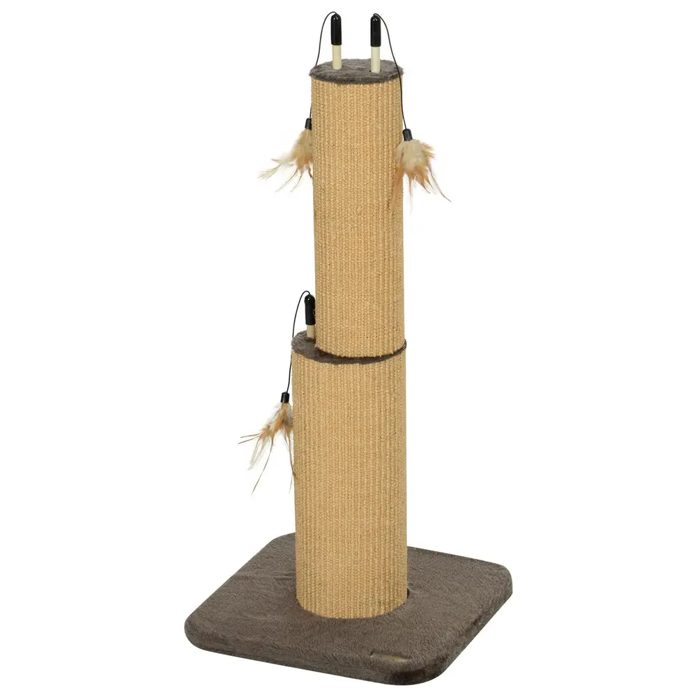 Klöspelare Klösmöbel Brun av Jute och Plysch 78 cm