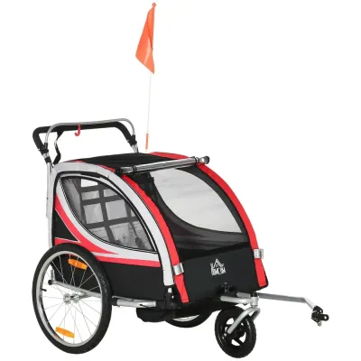 Cykelkärra för Barn 2-i-1 Säker Barnvagn Cm Cykelvagn Joggingvagn