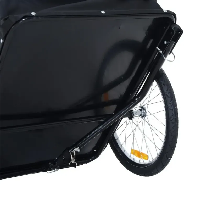 Hopfällbar Cykelkärra för Last Upp till 40 kg Lastvagn Metall Oxford