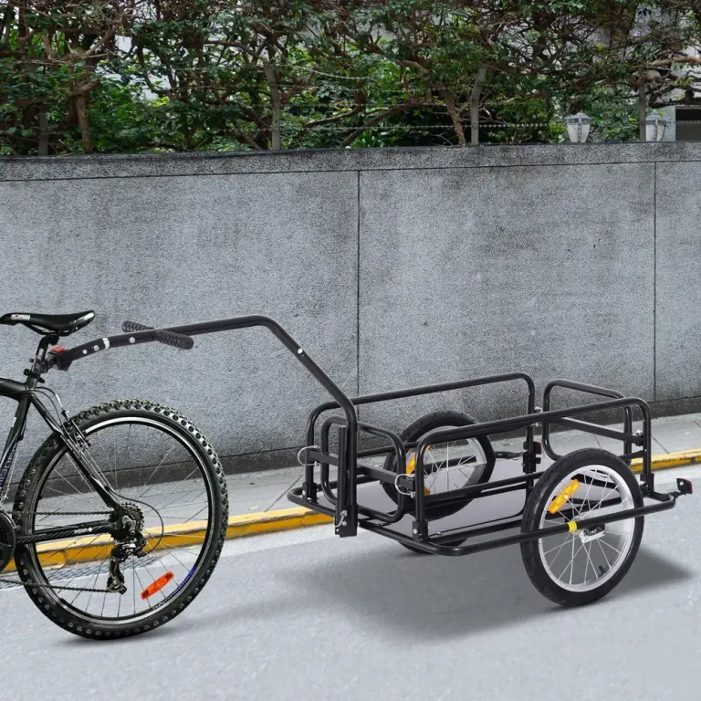 Hopfällbart Cykelsläp med Koppling Max 40 kg, Svart Lastvagn