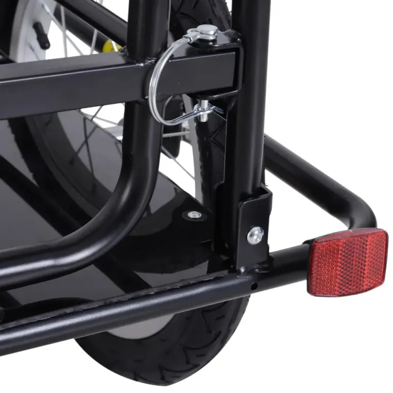 Hopfällbart Cykelsläp med Koppling Max 40 kg, Svart Lastvagn