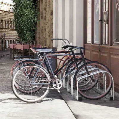 Cykelställ Flexibelt för 5 Cyklar 130 x 33 x 27 Cm