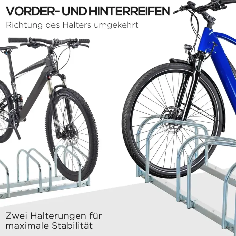 Cykelställ Flexibelt för 5 Cyklar 130 x 33 x 27 Cm