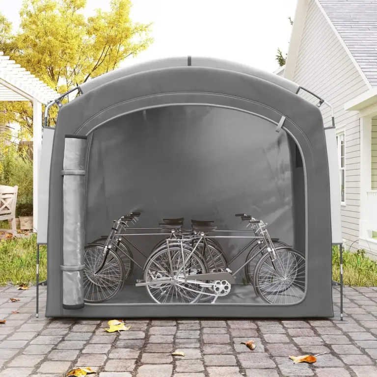 Cykeltält för 3–4 Cyklar, Mörkgrått Portabelt Cykelgaragetält