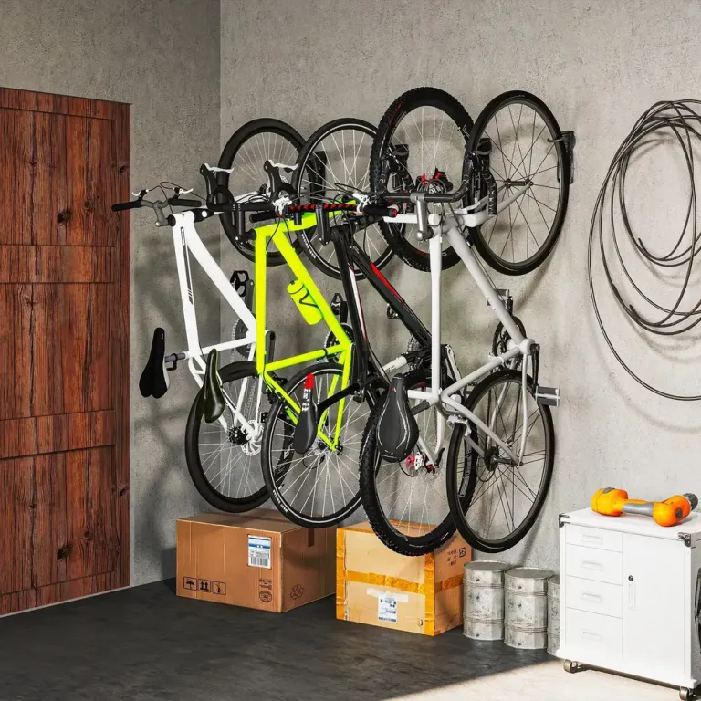Cykelväggfäste Cykelställ Vertikalt Svart av Metall Väggmonterade