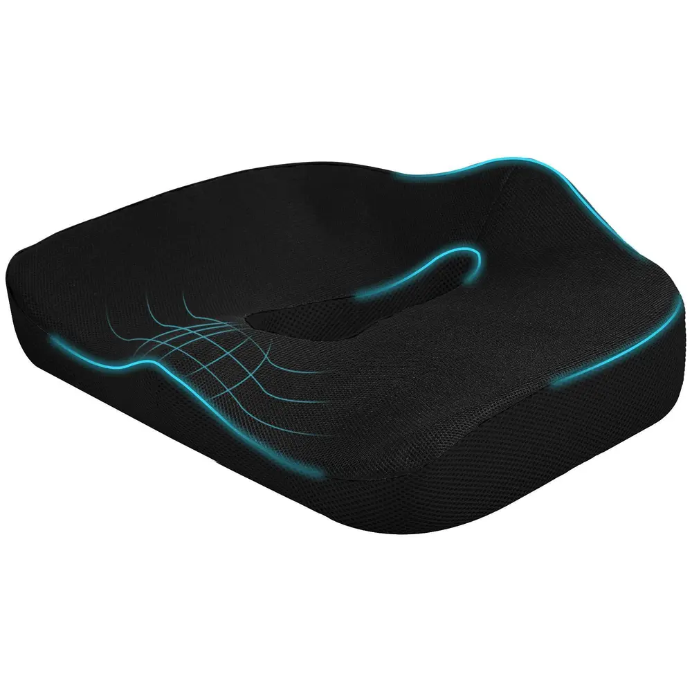 Sittdyna Svanskotadyna Svart av Memory Foam för Kontorsstol
