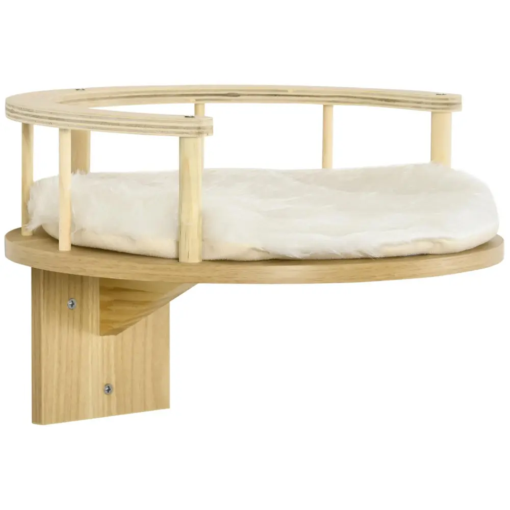 Väggmonterad Kattbädd Mysig Sovplats med Skyddskant 34 Cm