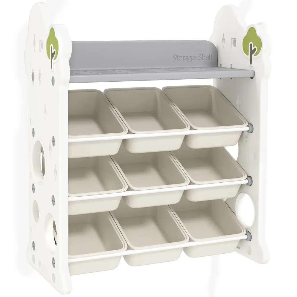 Barnhylla Leksaksförvaring Krämvit av Plast 77 x 42 x 94 Cm