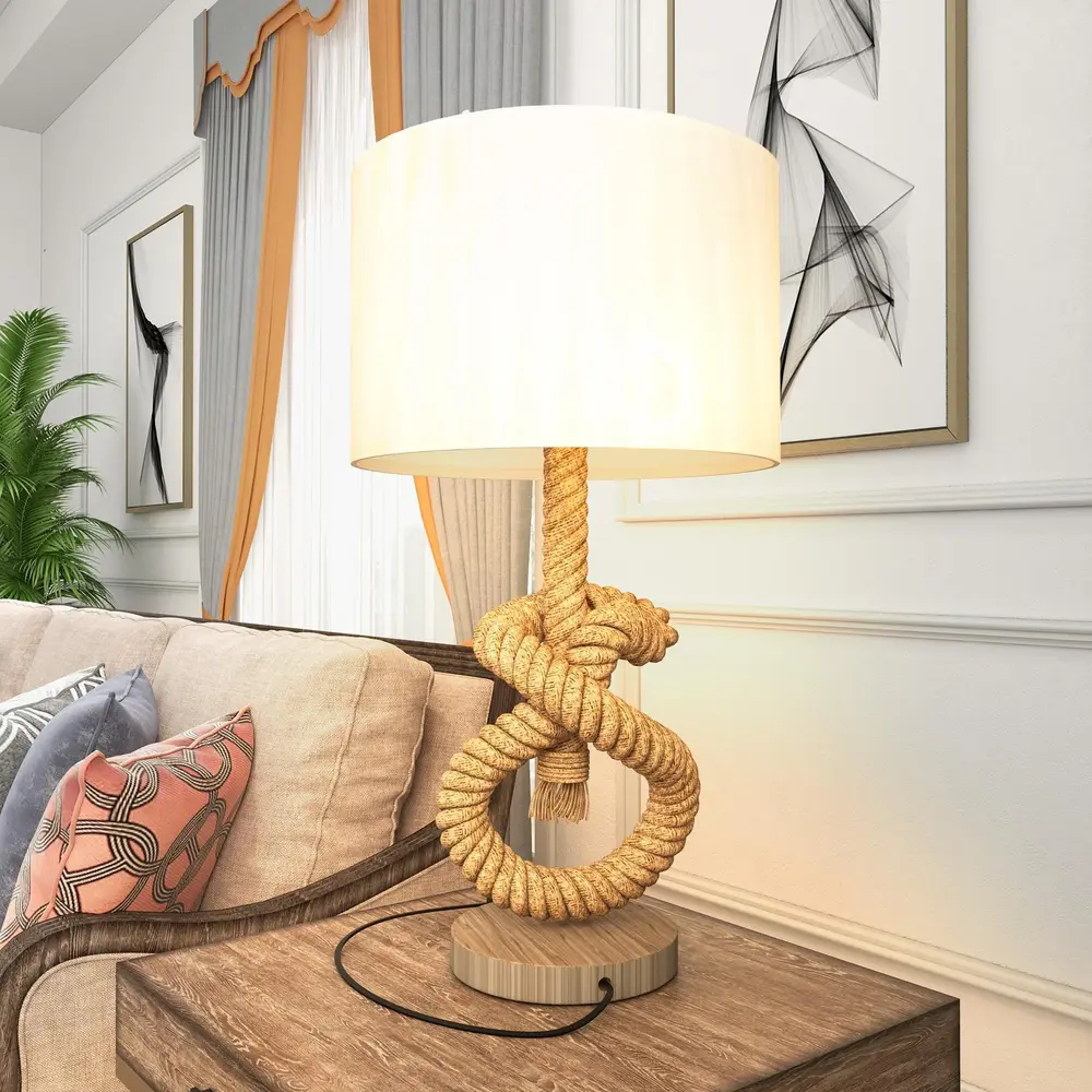 Bordslampa Sänglampa Krämvit av Metall 30 x 30 x 55 Cm