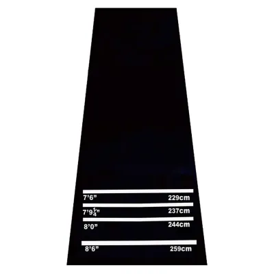 Halkfri Dartmatta 300 x 61 cm, Svart och Röd