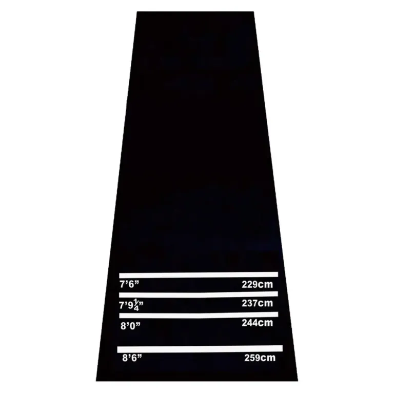 Halkfri Dartmatta 300 x 61 cm, Svart och Röd