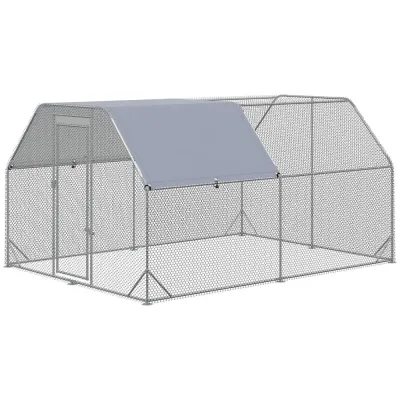 Hönshus Hönsgård Silver av Stål 280 x 380 x 195 cm