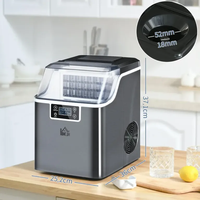 Iskubsmaskin 20 kg/24h med 3,2 l Vattentank Svart 2,3 l
