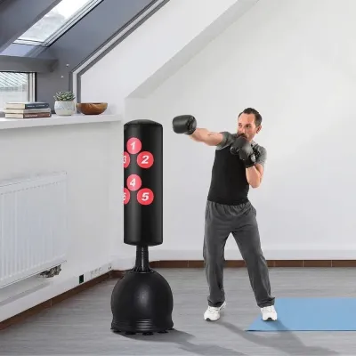 Boxningspåse med Sugkoppsbas för Proffs 165 cm