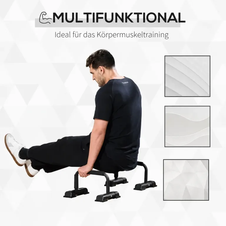 Dip Bars Set 2 Dip Stations Upp till 120 kg Push Stål Vardera