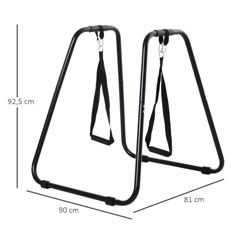 Dipstation och Parallettes för Calisthenics, Svart Träning Biceps