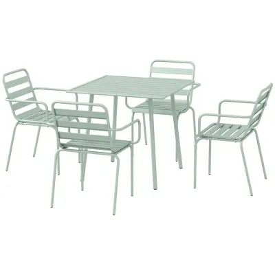 5-delad Trädgårdssittgrupp Grön 80 x 80 x 74 cm