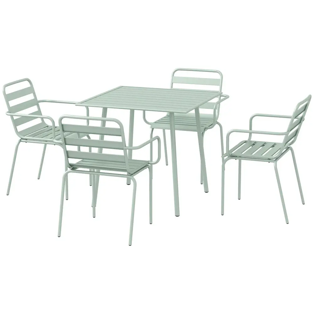 5-delad Trädgårdssittgrupp Grön 80 x 80 x 74 Cm