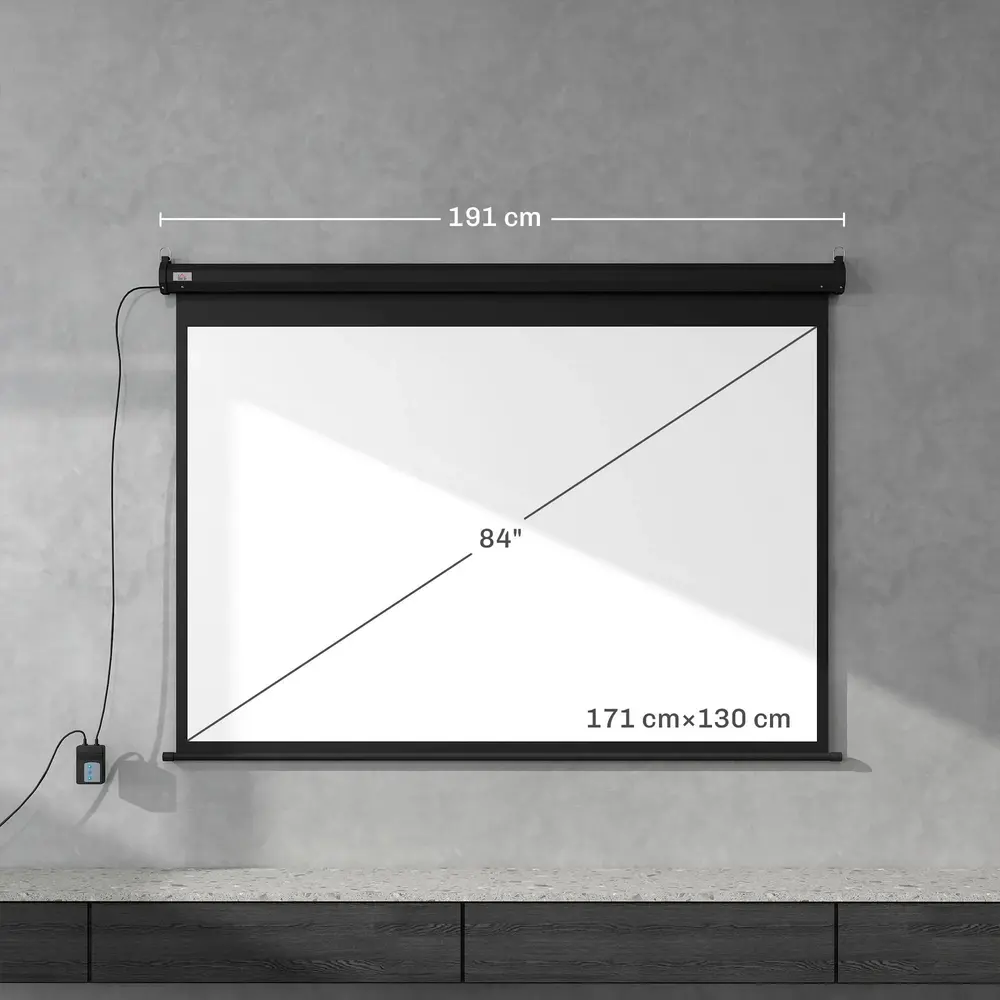 Projektorduk för Hemmabio och Presentationer 171 x 130 Cm