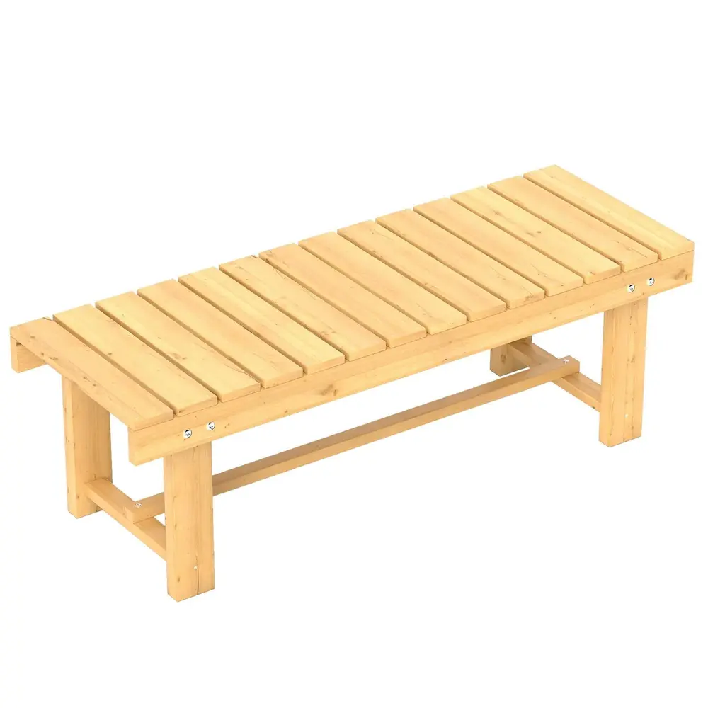 2-Sits Trädgårdsbänk Massivt Trä 110 x 38 x 35 Cm