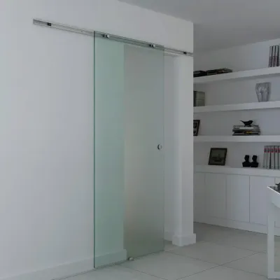 Skjutdörr Frostat Glas för Privatliv Innerdörr Komplett