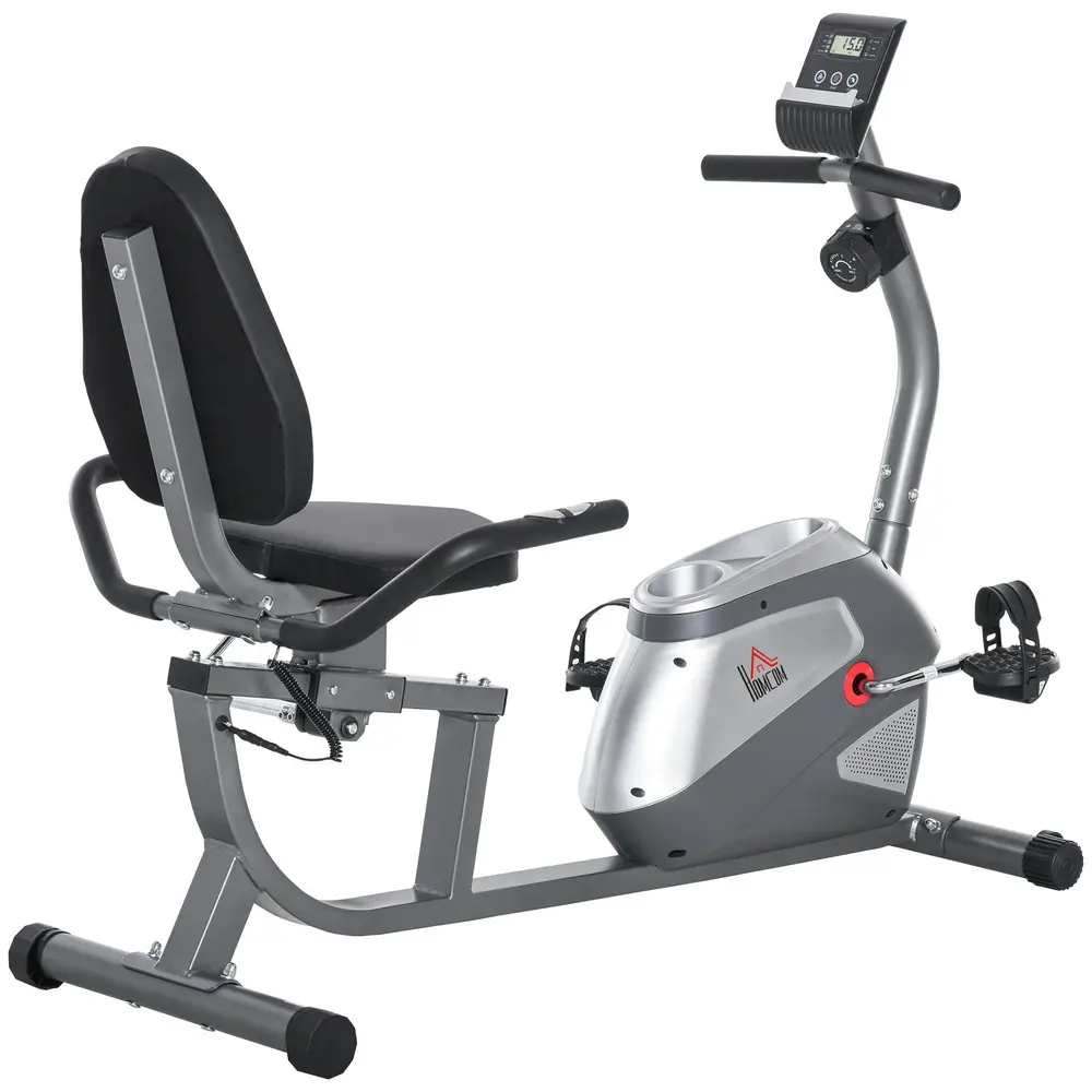 Liggande Motionscykel med LCD-Skärm 8 Nivåer Magnetiskt