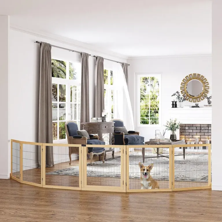 Dörrsäkerhetsgrind Hundgrind Natur av Furu Innehage Fällbar