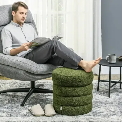Rund Pall Teddyfleece Upp till 120 kg Grön Ø40 x 45 cm