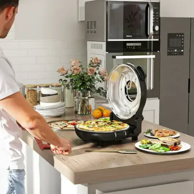 Elektrisk Pizzaugn 430°C 1200 W med Stenplatta 30 cm