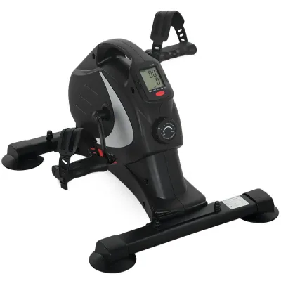 Pedaltrainer Mini Motionscykel Tyst Svart av Metall