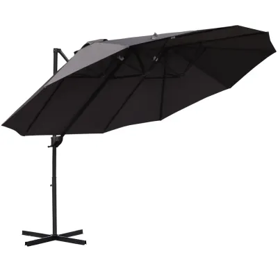 Dubbelt Parasoll Fribärande 440 x 270 250 cm Uv-skydd