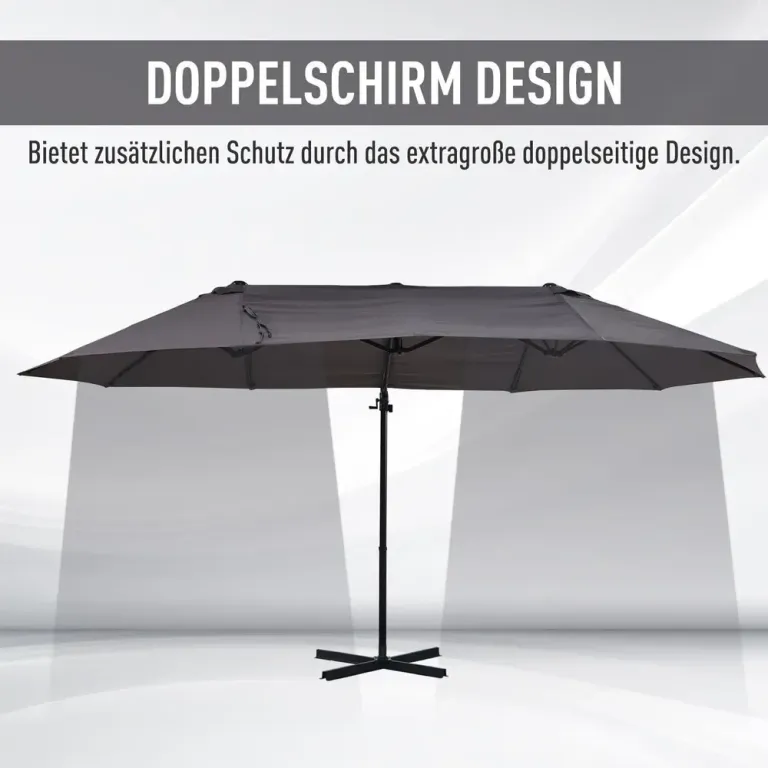 Dubbelt Parasoll Fribärande 440 x 270 250 cm Uv-skydd