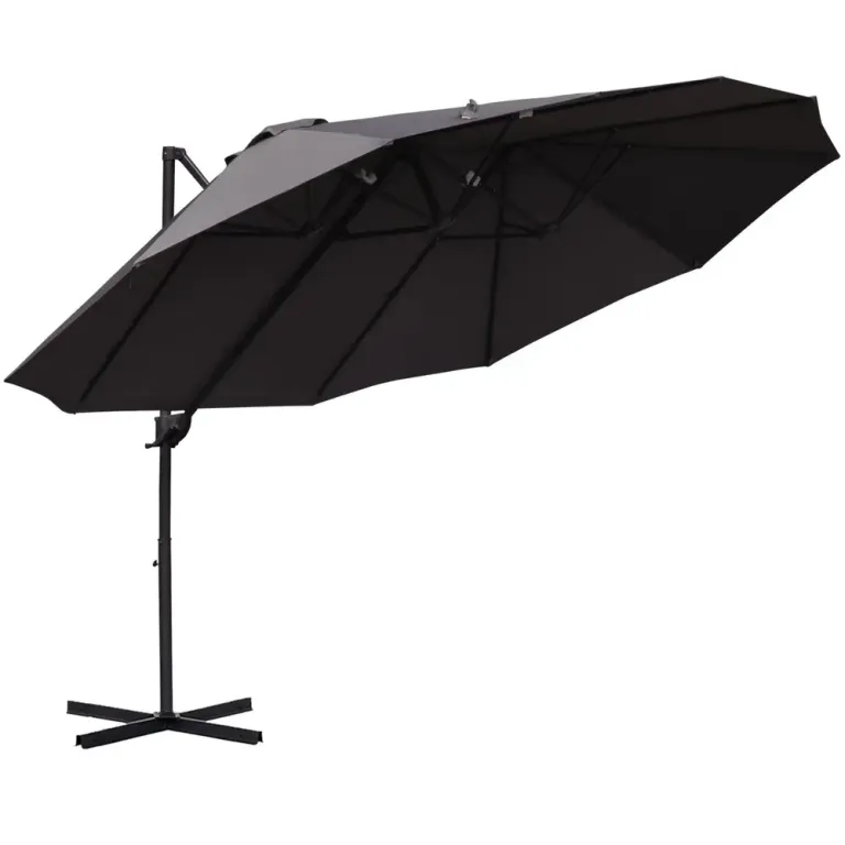 Dubbelt Parasoll Fribärande 440 x 270 250 cm Uv-skydd