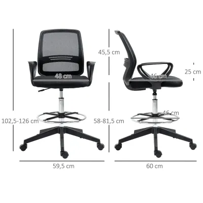 Ergonomisk Kontorsstol Chefsstol Höj- & Sänkbar