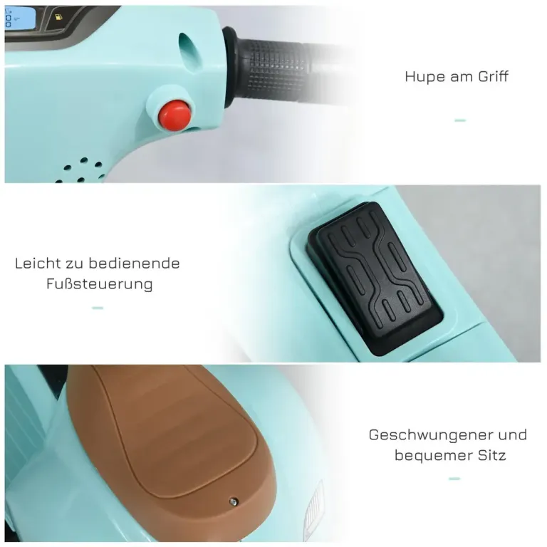 Elektrisk Skotermotorcykel för Barn Klassisk Design