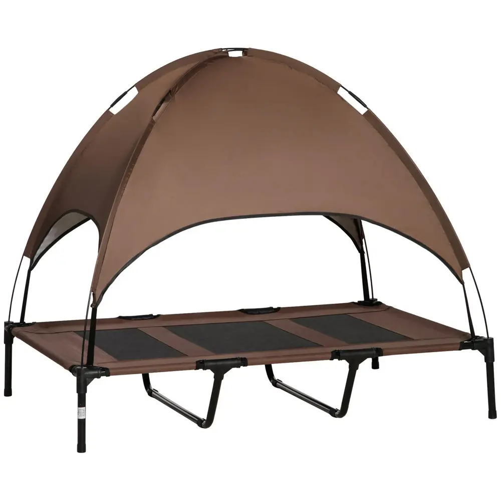 Husdjurssäng med Kapell Upphöjd Hundsäng 122 x 92 x 108 Cm