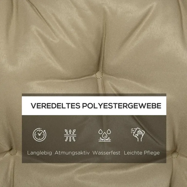 Dynsits Dyna till Trädgårdsbänk och Hammock Bänkdyna Khaki Tjock