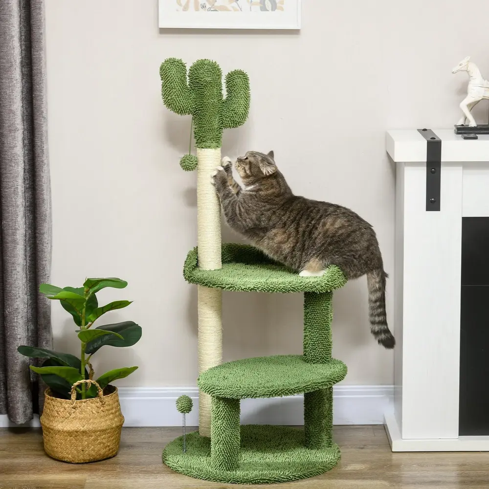 Klösträd Grön av Sisal och Plysch 49 x 111 cm