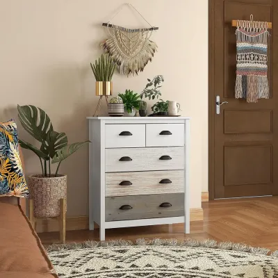 Byrå Vit av Trä Hög 70 x 38 x 85 cm