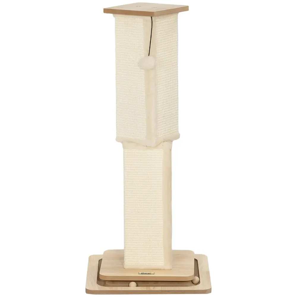 Klöspelare Klösmöbel Ek av Sisal och Trä för Katter 87 Cm